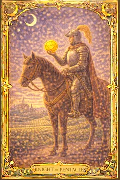 Pentacles Knight 카드 이미지
