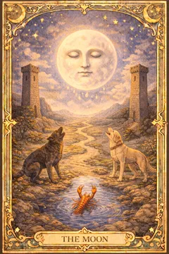 The Moon 카드 카드 이미지