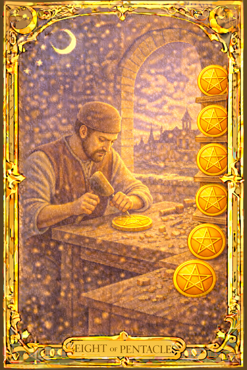 Pentacles Eight