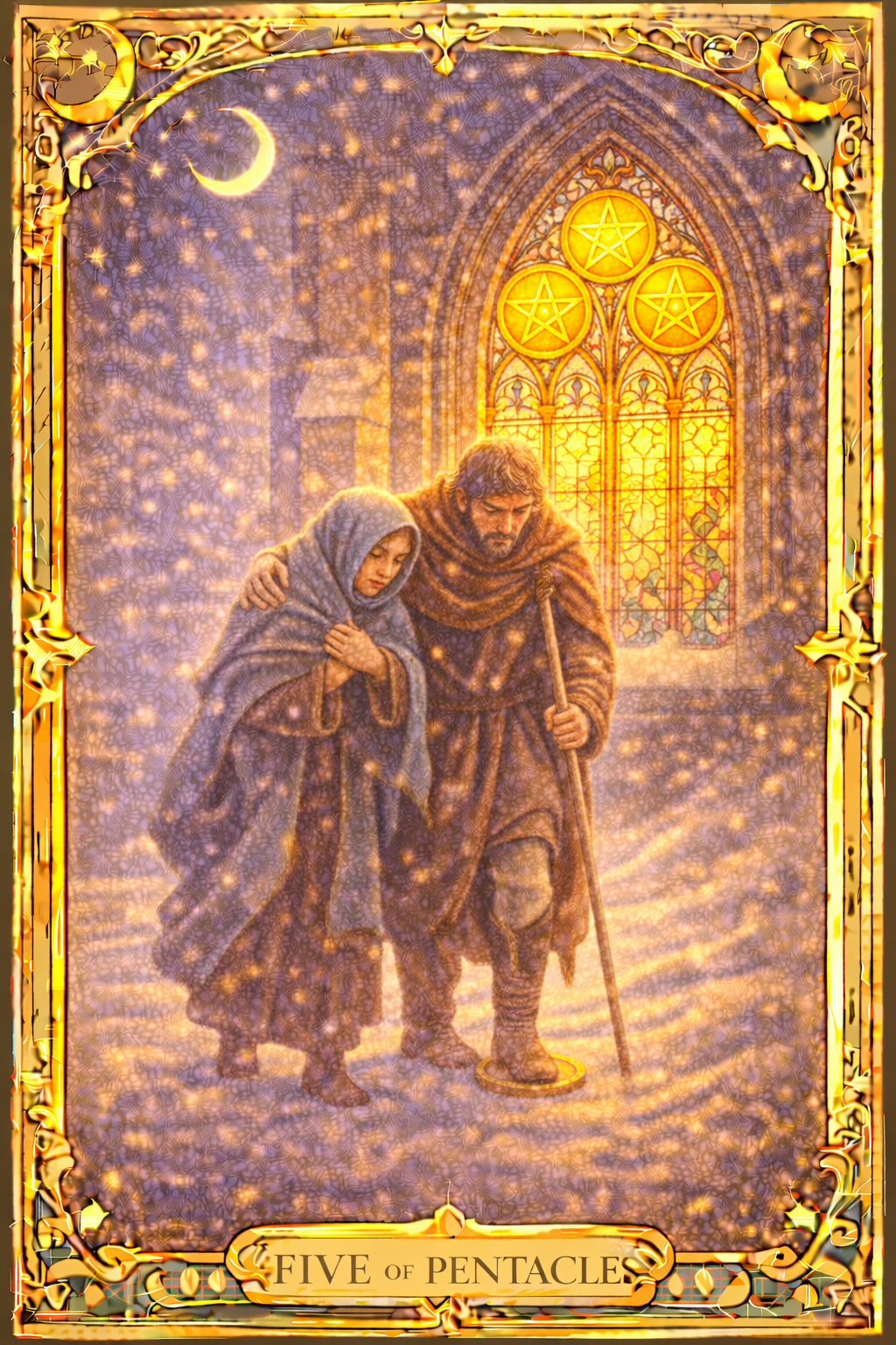 Pentacles Five