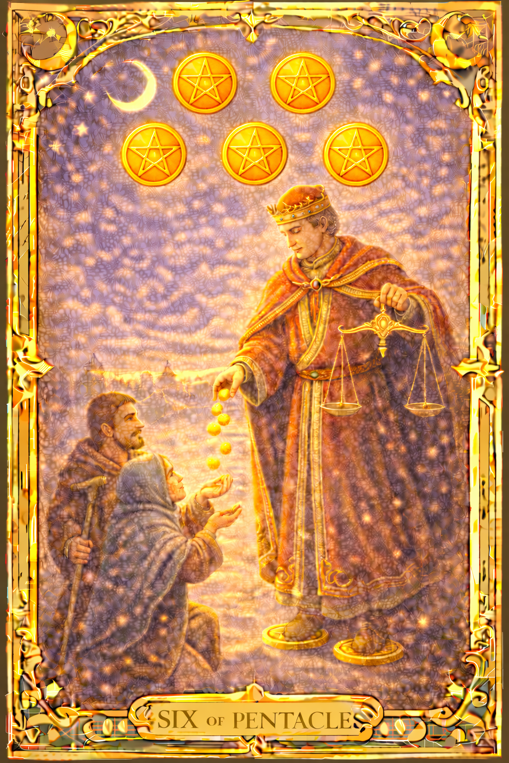Pentacles Six